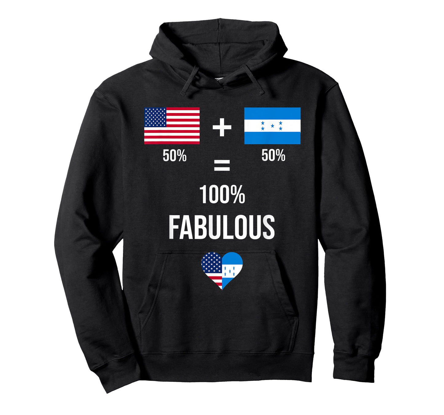 Honduras USA Fabulous Flags Half Honduran Half American T-Shirt