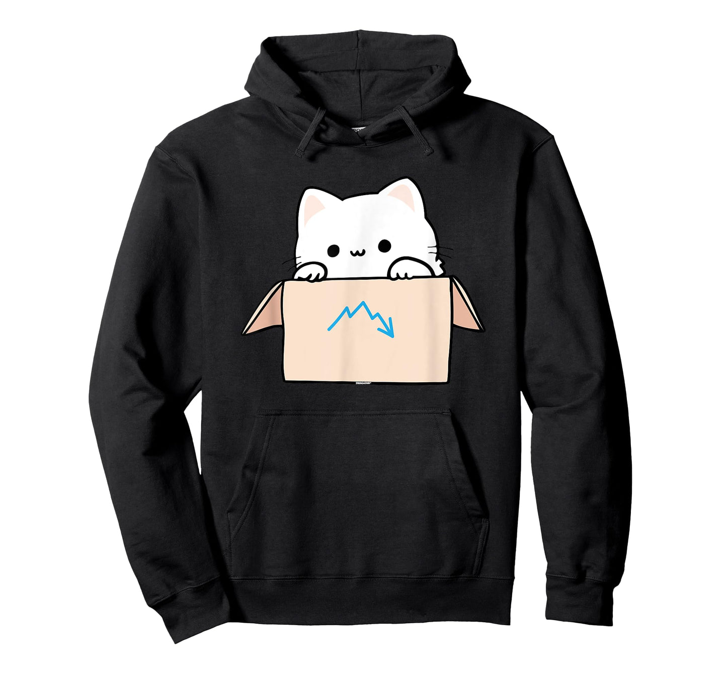 Coworker Pet Swagazon Associate Cute Cat in Cardboard Box Men Women T-Shirt