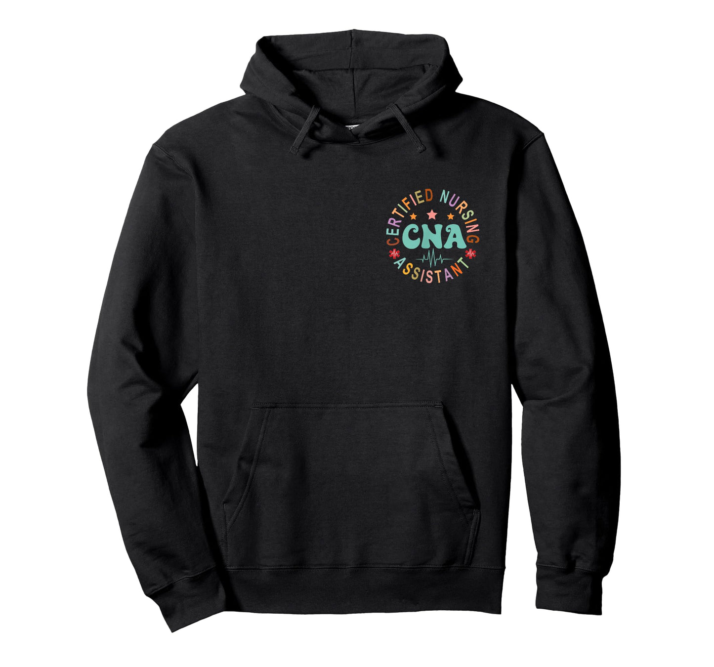 Certified Nurse Assistant Appreciation CNA Apparel Unisex-Adults Black Small Straight Short Sleeve T-Shirt Nursing T-Shirt