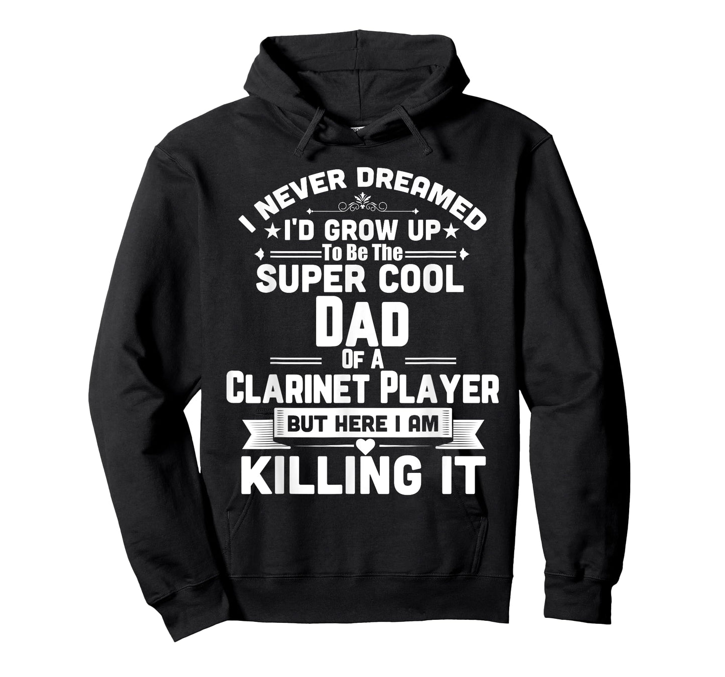 Super Cool Dad Of A Clarinet Player Marching Band T-Shirt