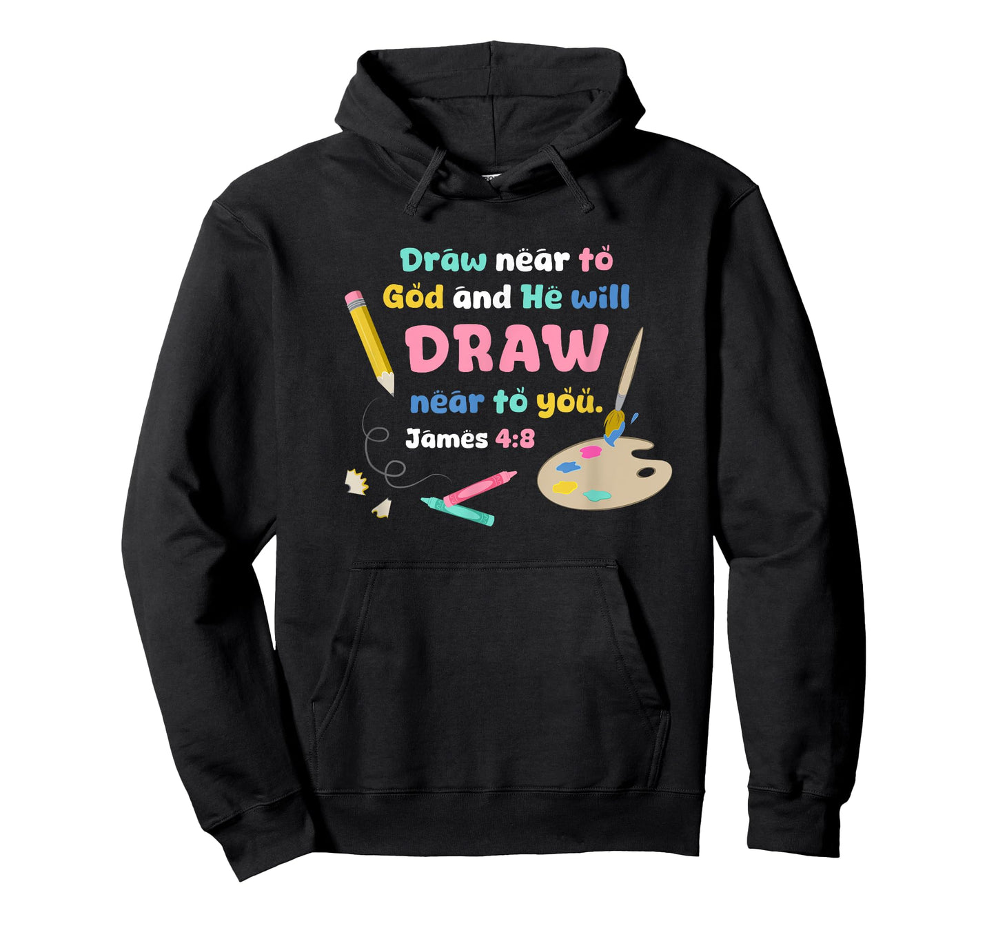 Draw Near to God Christian Scripture Artist or Art Teacher T-Shirt