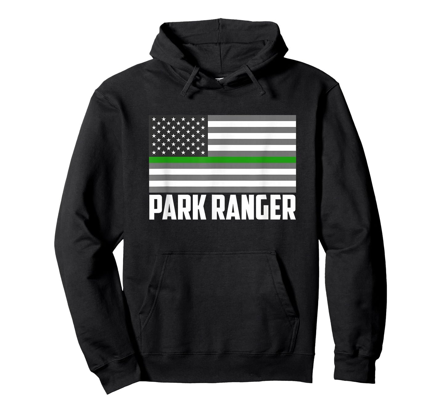 Park Ranger Green Line American Flag Wildlife Game Warden T-Shirt