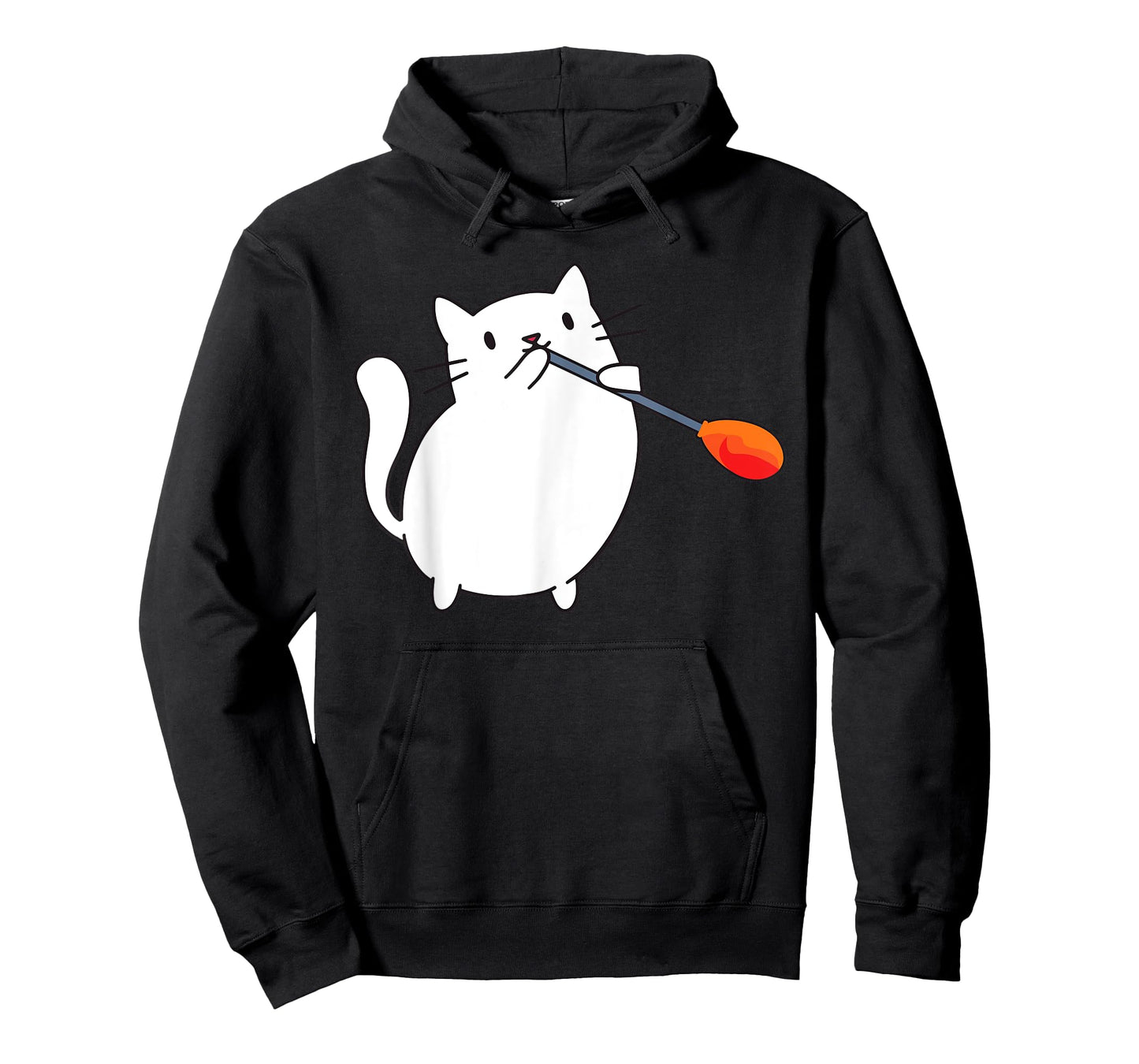 Glassworkers Gift Ideas Glassblowing Lover Cat Cute Funny Glassmith Glassblowing T-Shirt - Black, Unisex-Adults & Enthusiasts, Unisex, Short Sleeve, T-Shirt, All Seasons, Cartoon Pattern, Cat Theme