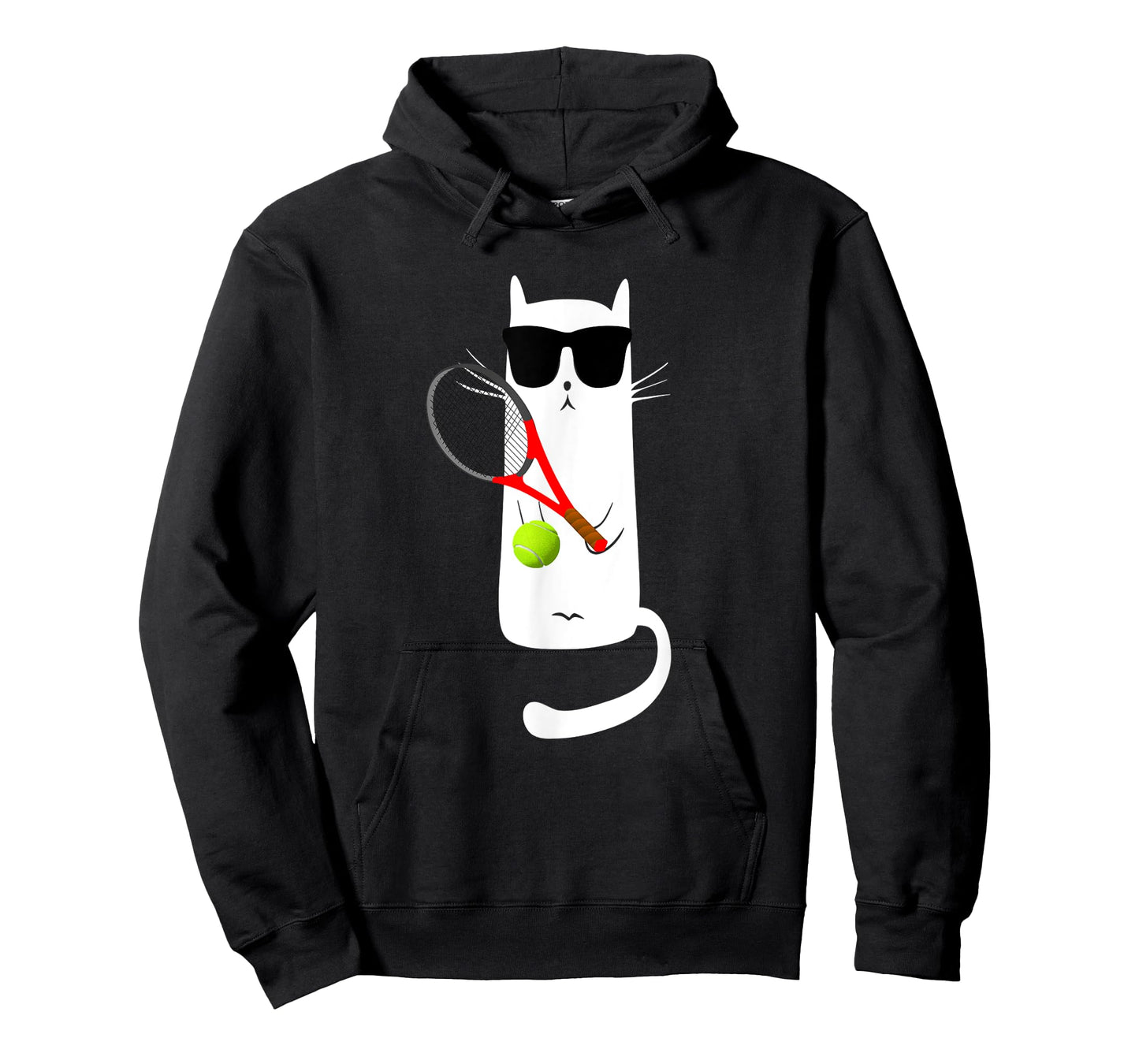 Funny Cat Wearing Sunglasses Playing Tennis T-Shirt
