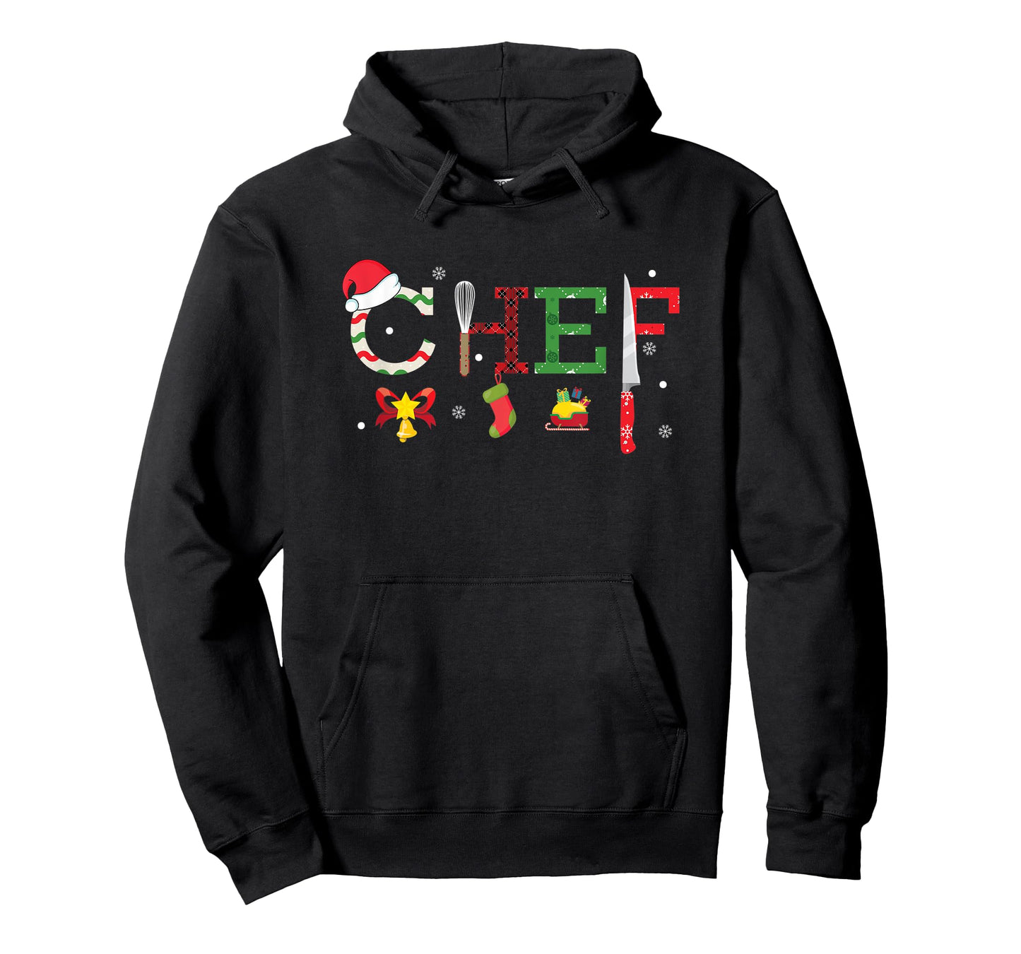 Chef - Funny Xmas Cooking Lover Food Maker Gift Unisex-Adults T-Shirt Black Small Short Sleeve Winter Holiday T-Shirts