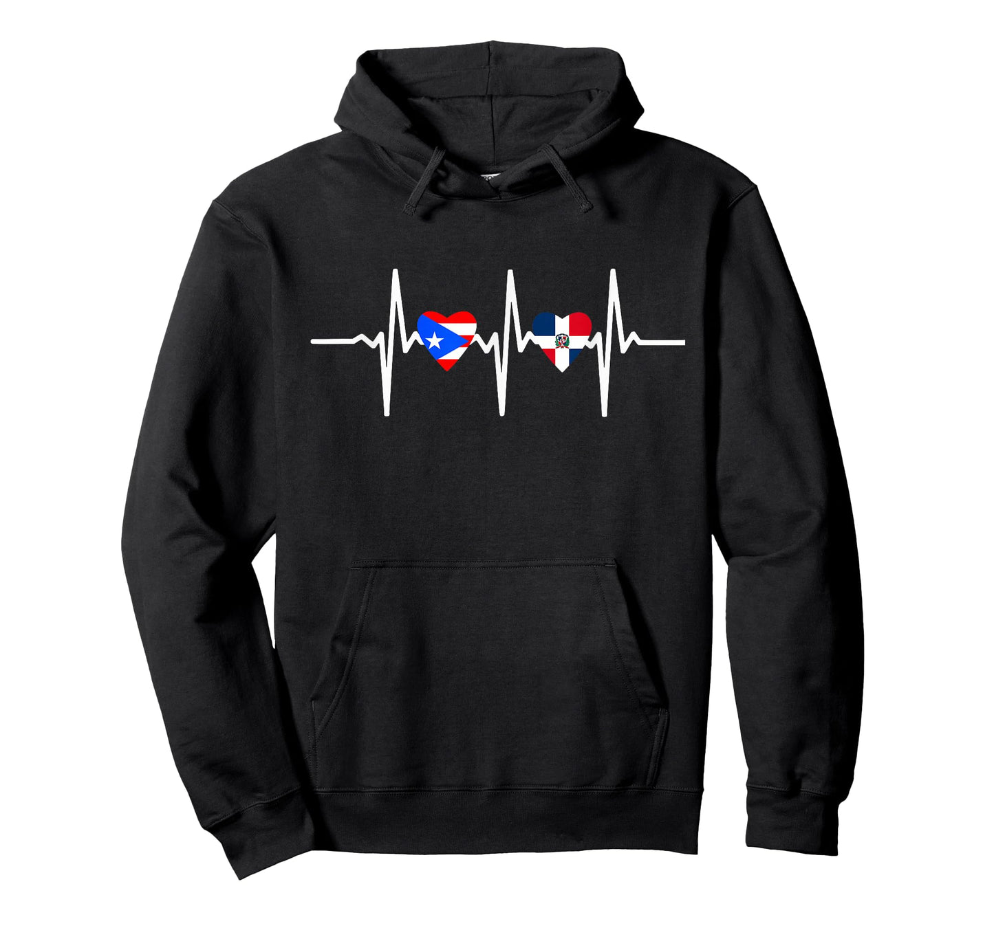 Half Dominican and Puerto Rican Rico Flag DominiRican Heart T-Shirt