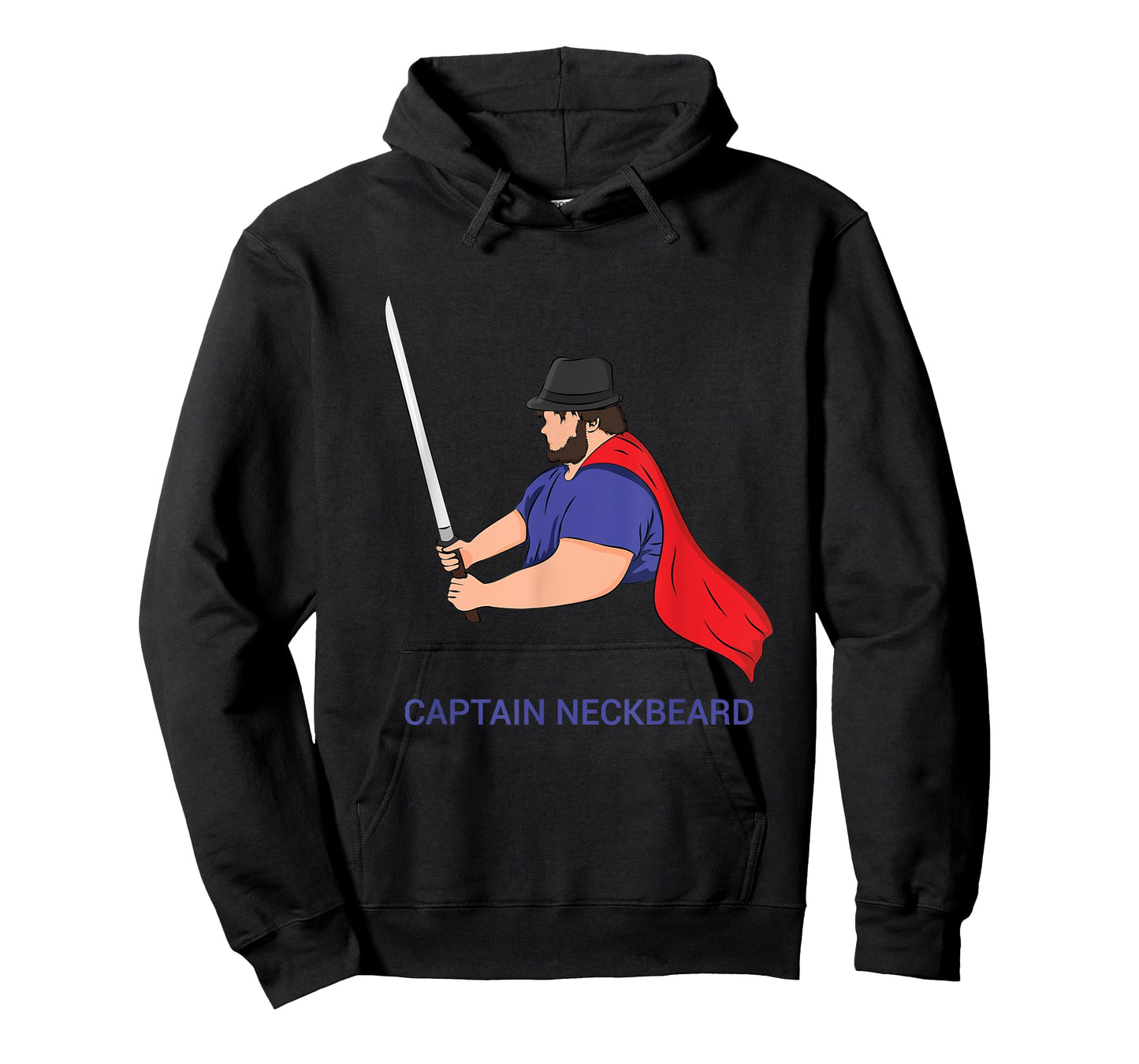 Captain Neckbeard Fedora M'lady Katana Waifu Dank Meme Sire T-Shirt