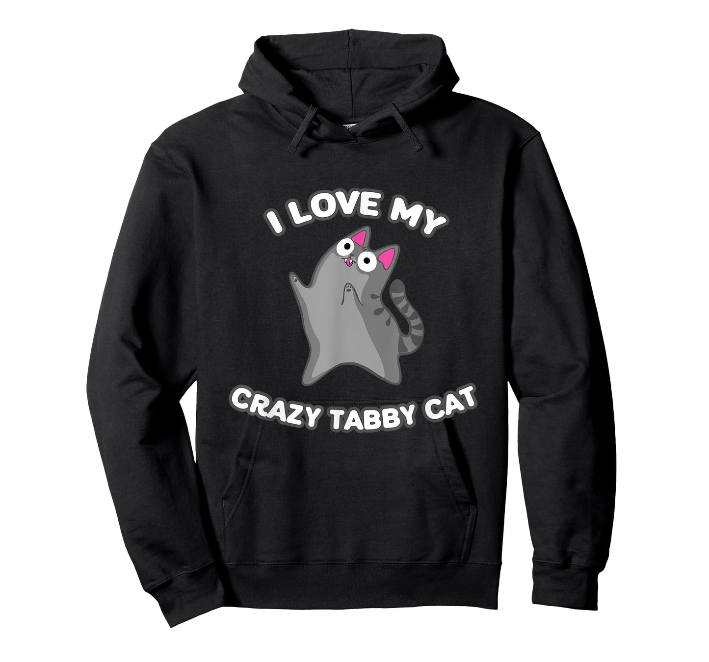 I Love My Crazy Gray Tabby Cat Grey Kitty With Zoomies Men Women Girls Kids T-Shirt