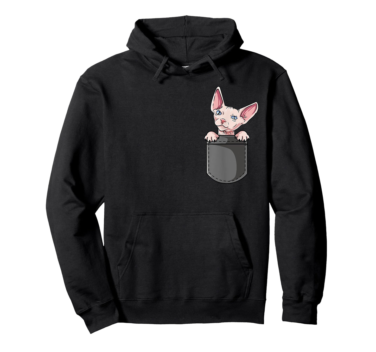 Cute Hairless Cat Design - Pocket Sphynx T-Shirt