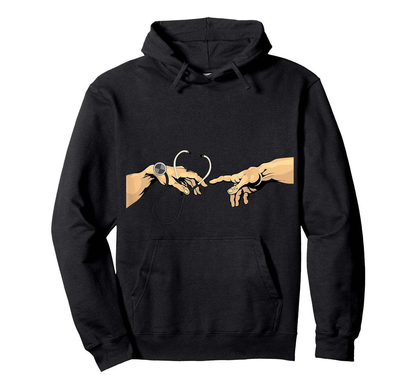 Creation of Adam Michelangelo Doctor Hospital stethoscope T-Shirt