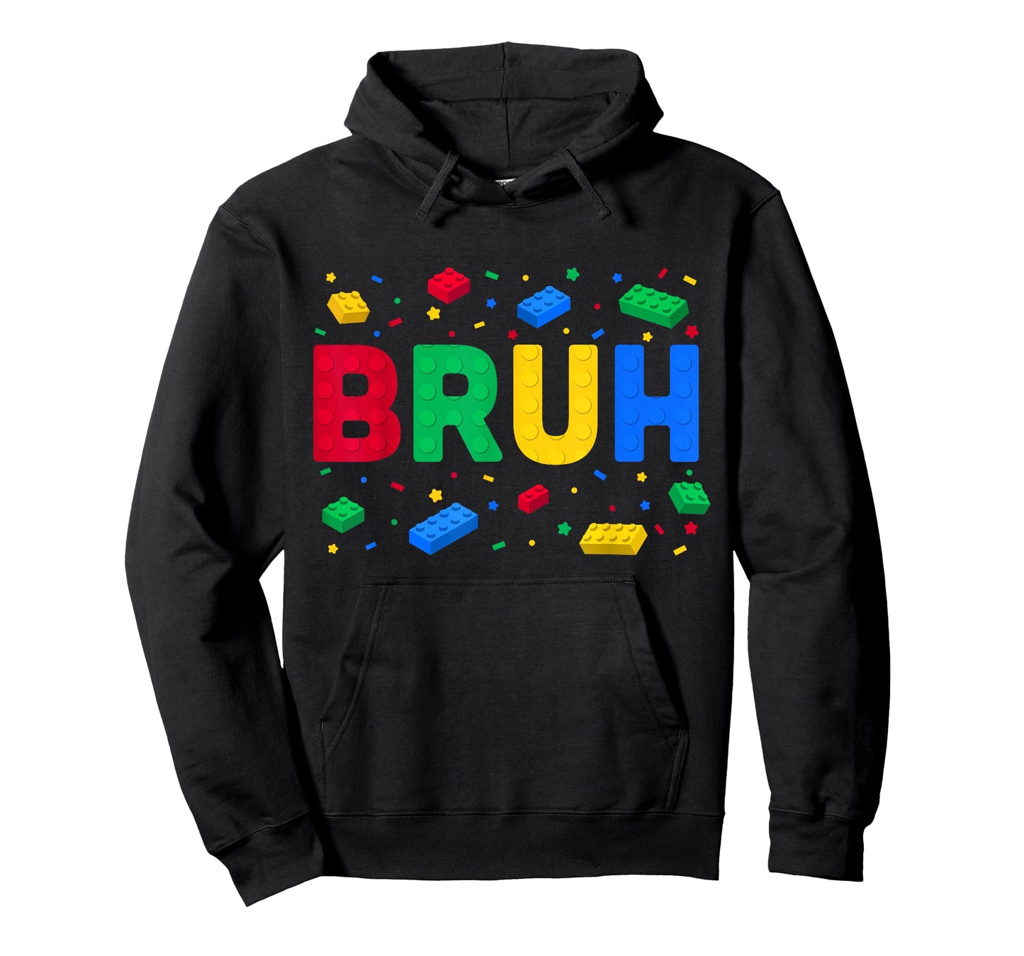 Funny Bruh Brick Builder Boys Kids Toddler Building Block T-Shirt