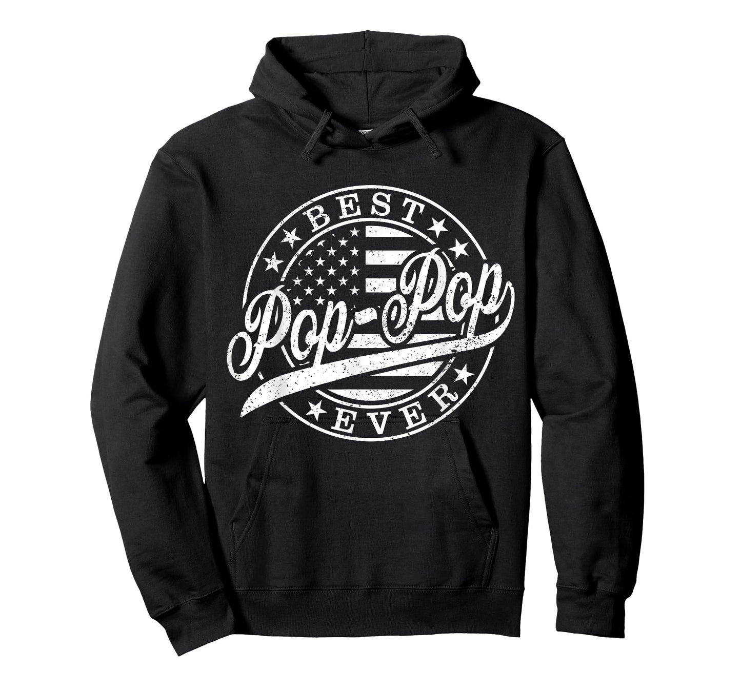 Best Pop Pop Ever American US Flag Funny Grandpa Fathers Day T-Shirt