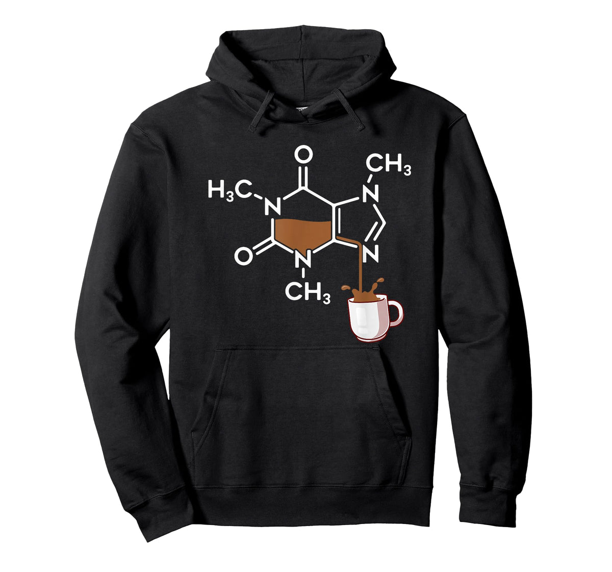 Caffeine Molecule Coffee Lover Chemistry T-Shirt