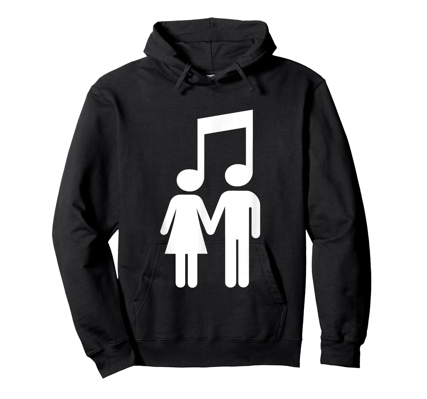 Music Note People Love Stick Figures Holding Hands T-Shirt