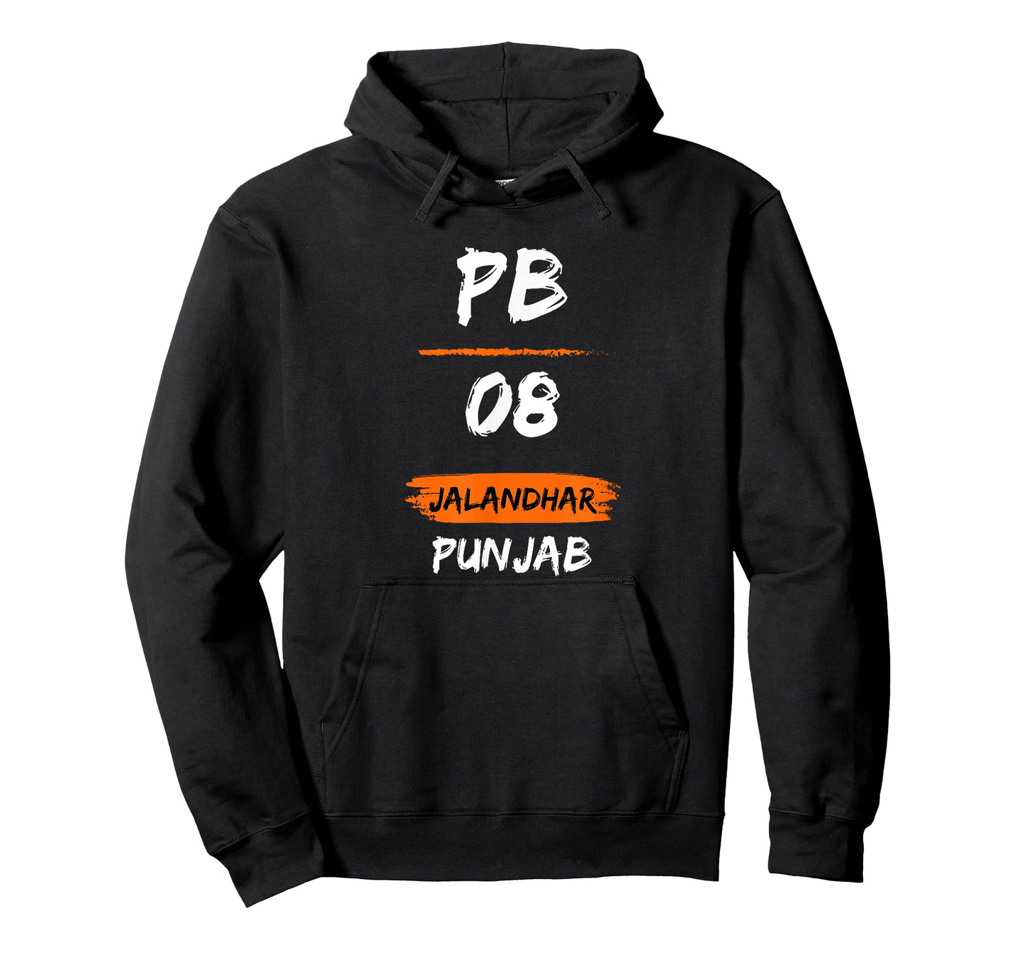 Jalandhar PB08 Car Number Funny Punjab Graphic Mens Punjabi T-Shirt