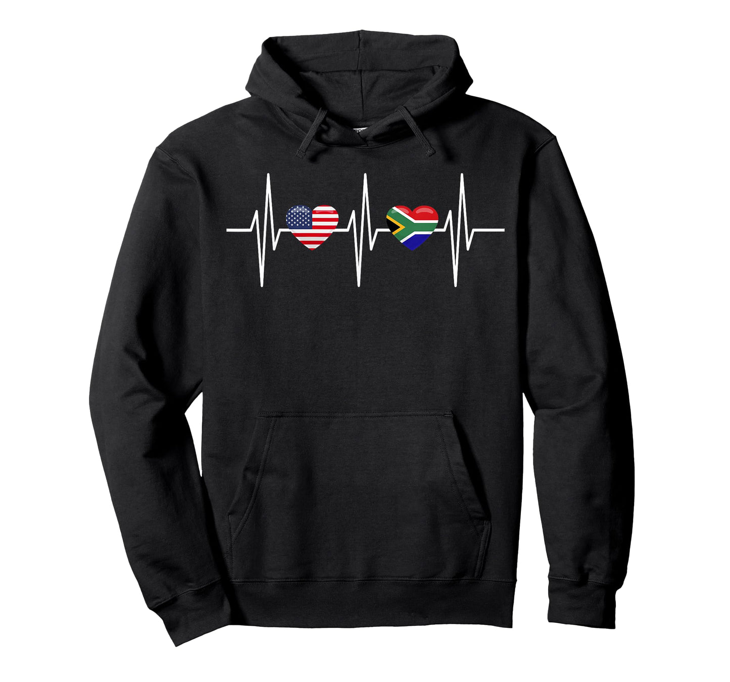 USA South Africa Shirt America South African Flag Heart T-Shirt