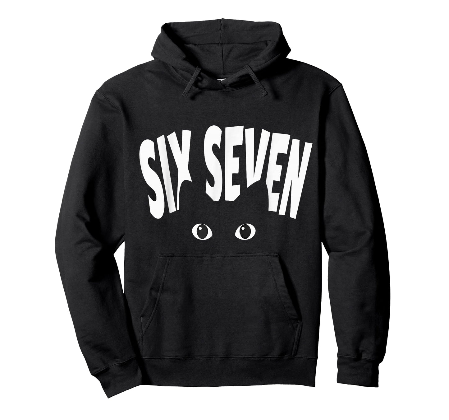 Funny 6-7 Meme Design Six Seven Peeking Cat Graphic T-Shirt