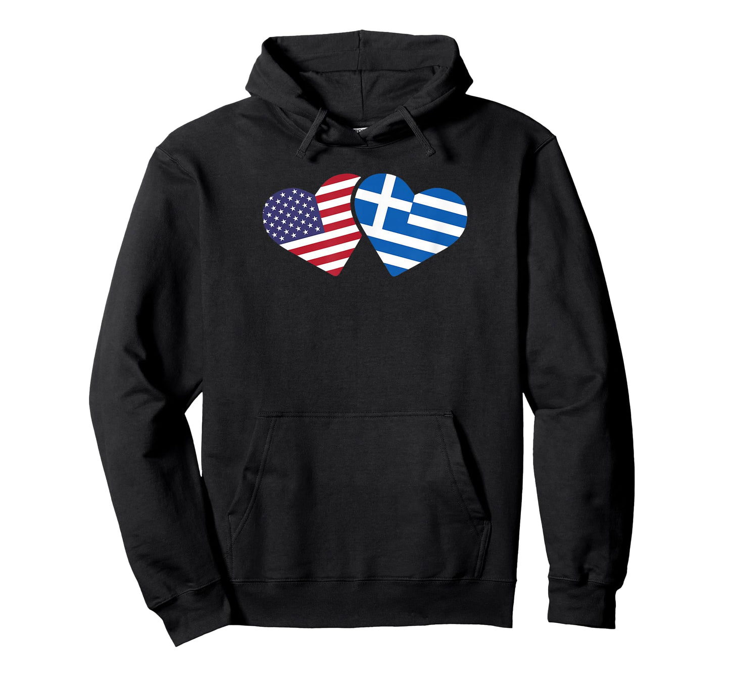 Greece USA Flag T Shirt Heart Greek American Love T-Shirt for Kids Men