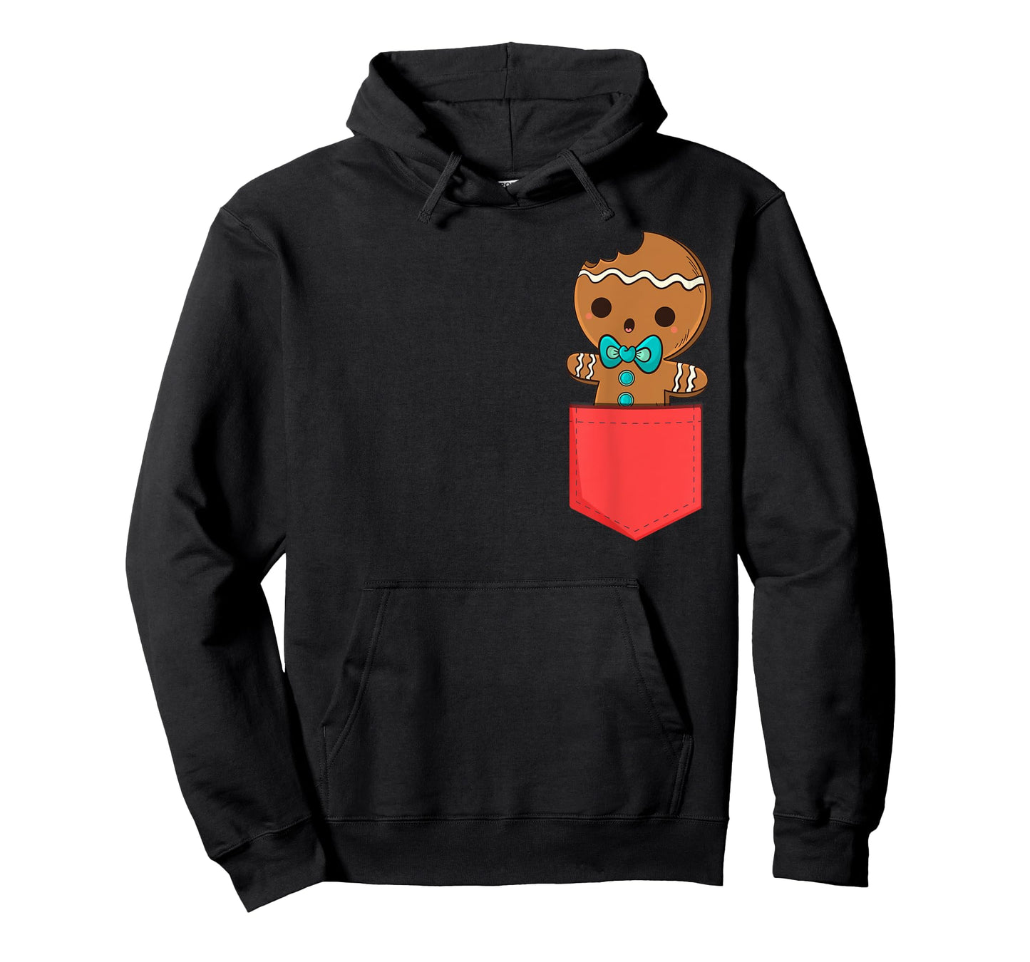 Cute Pocket Gingerbread Man Christmas In Pocket T-Shirt