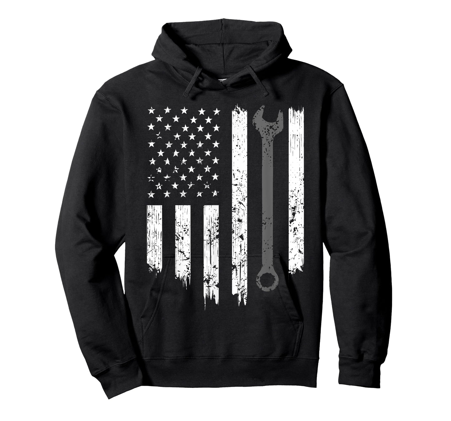Funny Vintage Mechanic Distressed American Flag Gift For Men T-Shirt