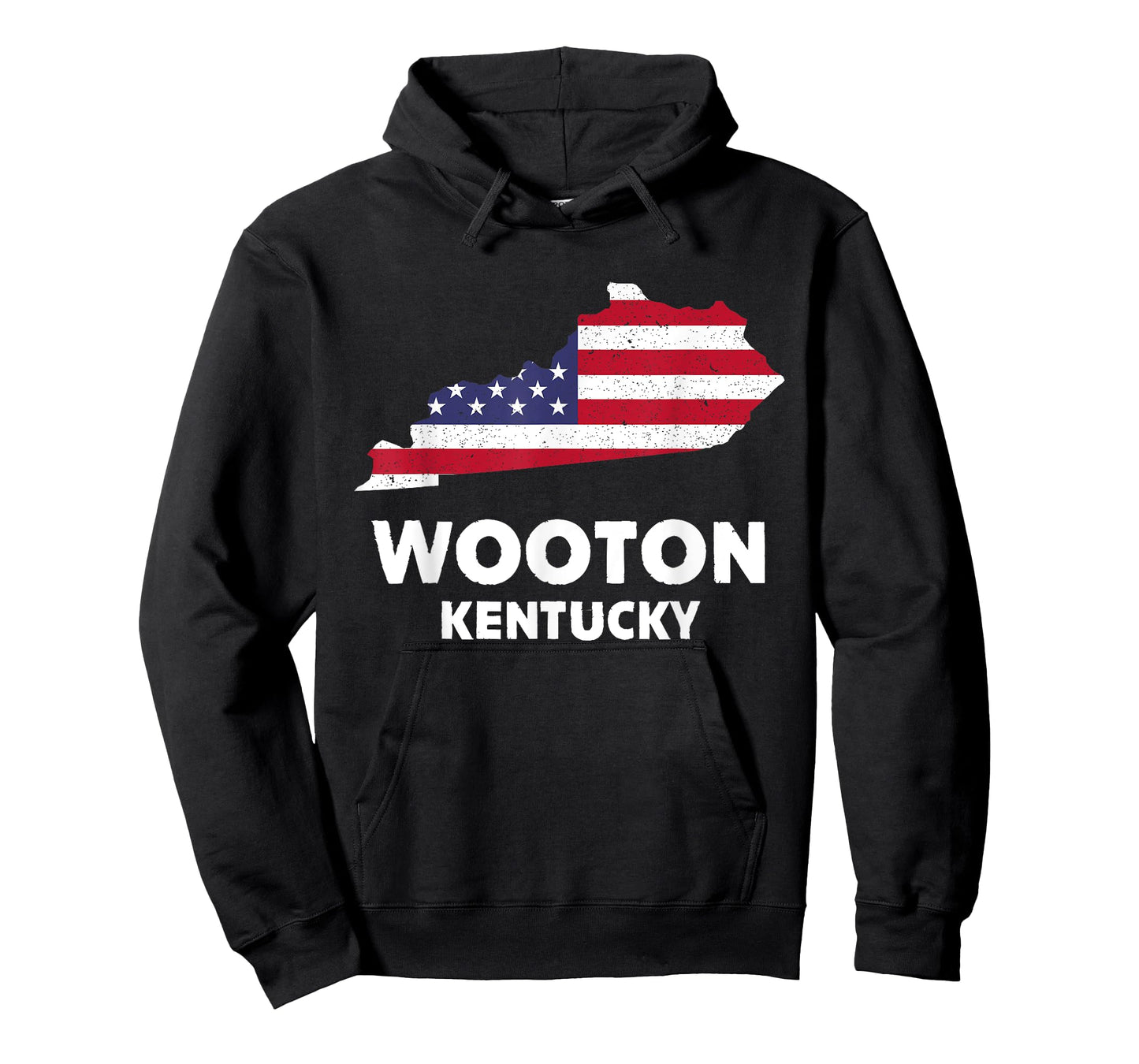 Distressed Patriotic USA Flag Wooton, Kentucky T-Shirt for Women Men