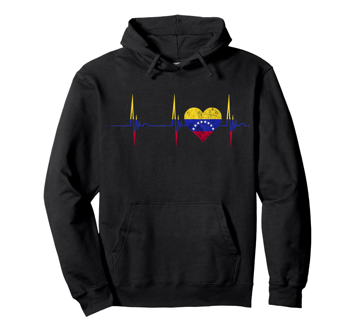 Venezuela Heart Venezuelan Heartbeat ECG Pulse Roots T-Shirt