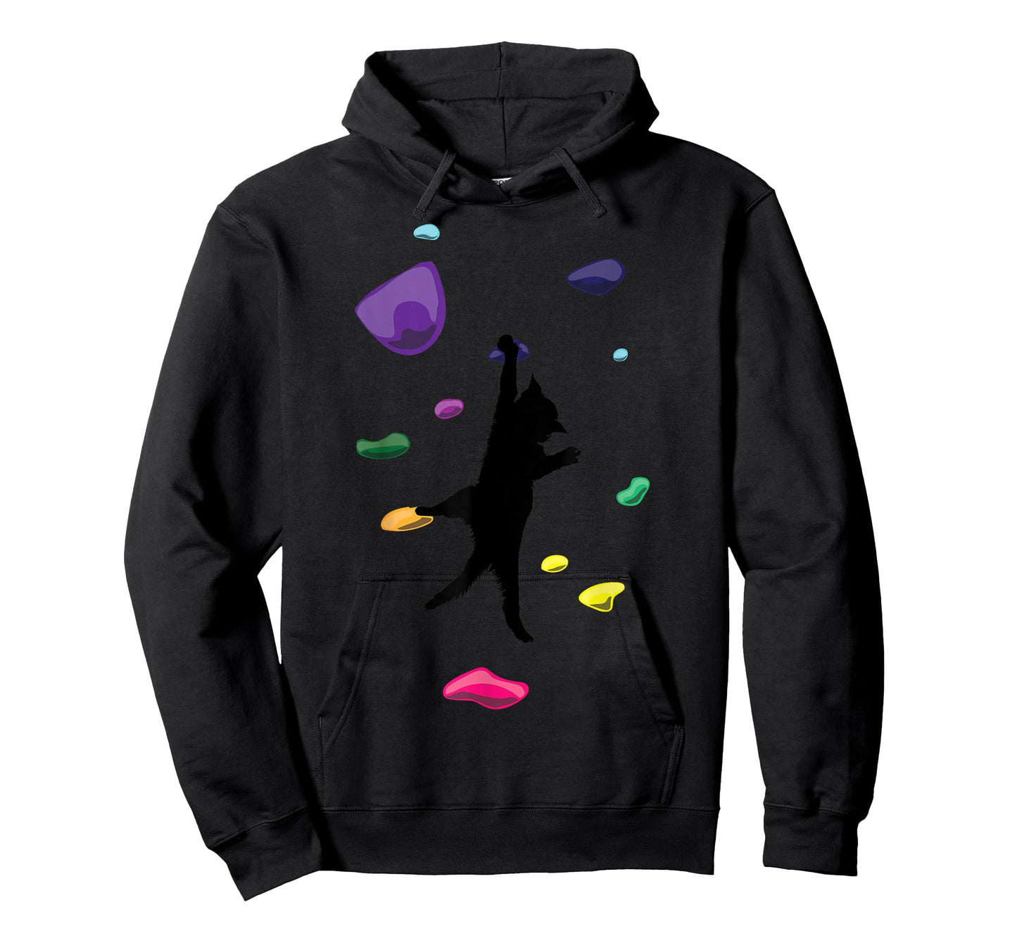Cat Rock Climbing Art For Men Women Kid Carabiner Bouldering T-Shirt