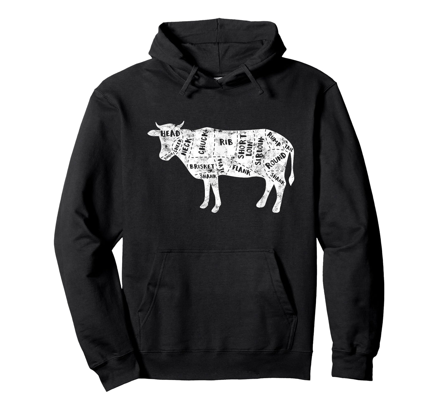 Cow Butcher Beef Cuts Diagram - Butching Meat Cutter T-Shirt
