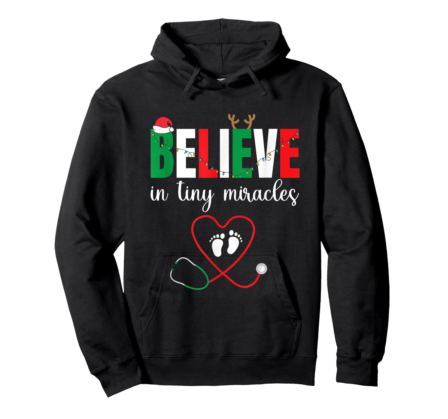 Christmas Baby Delivering - Cute Believe In Tiny Miracles T-Shirt