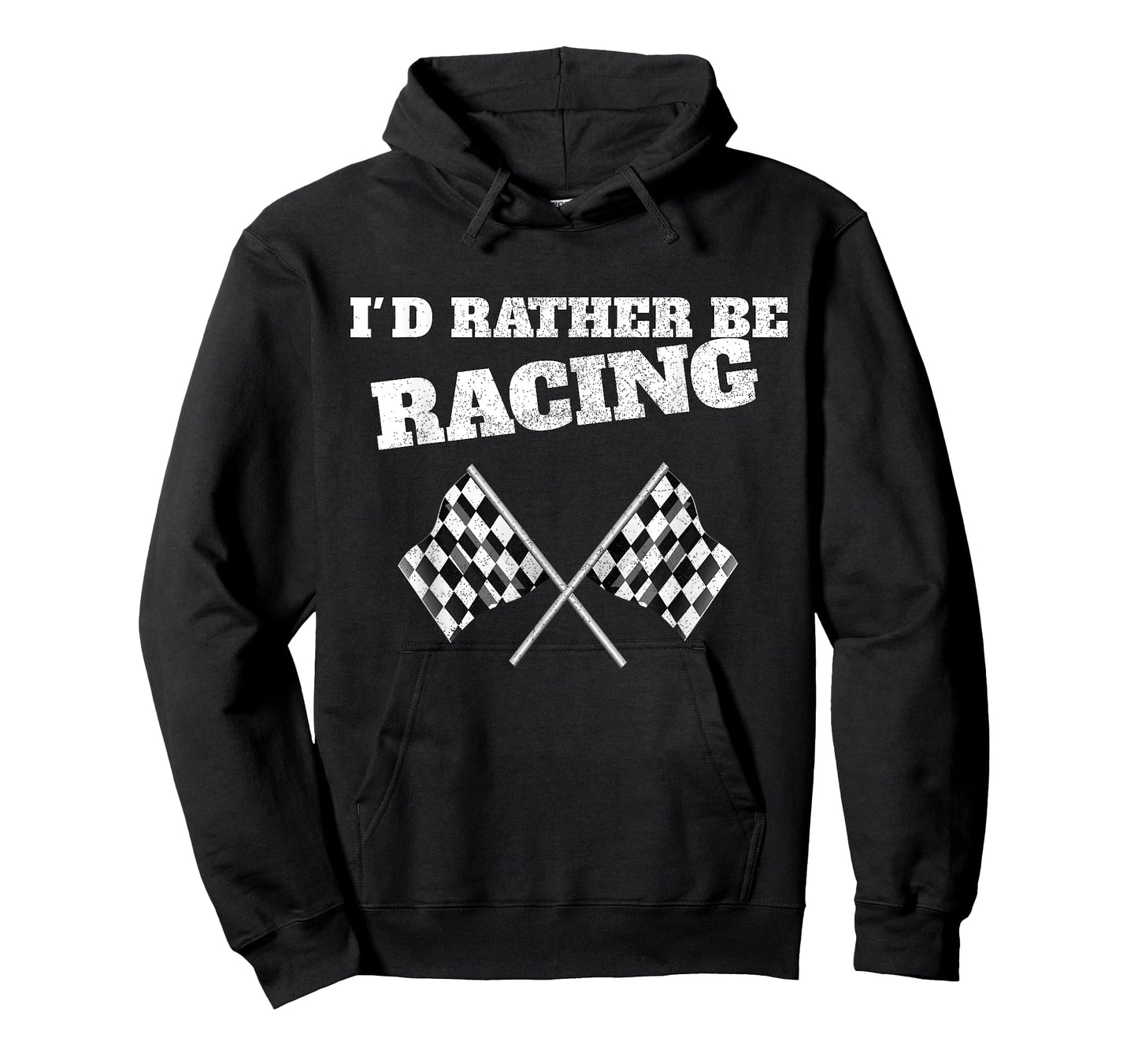 I'd Rather Be Racing Race Flags Race Car T-Shirt