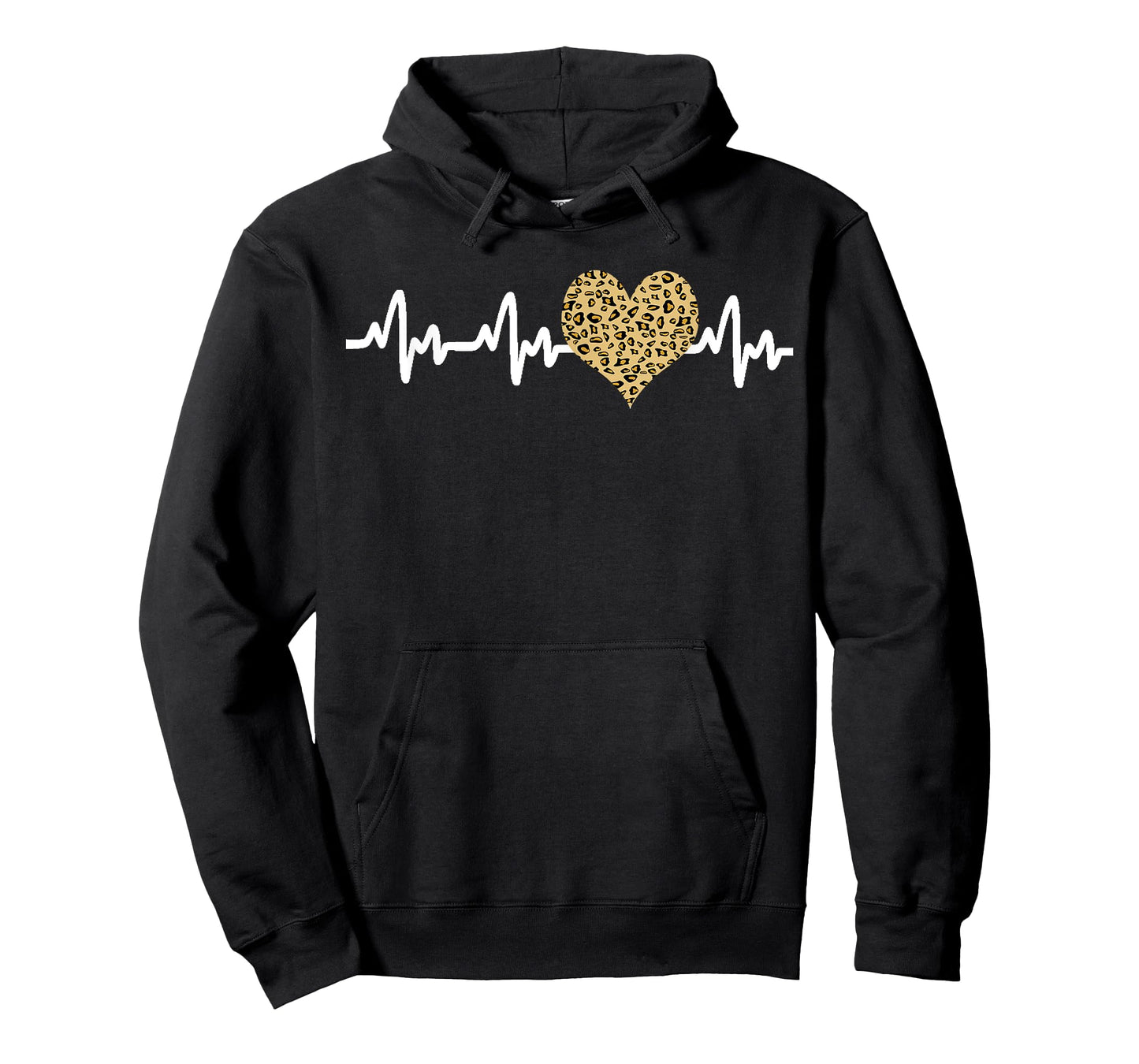 Cool Cheetah Leopard Print Heart Doctor Nurse Heartbeat EKG T-Shirt