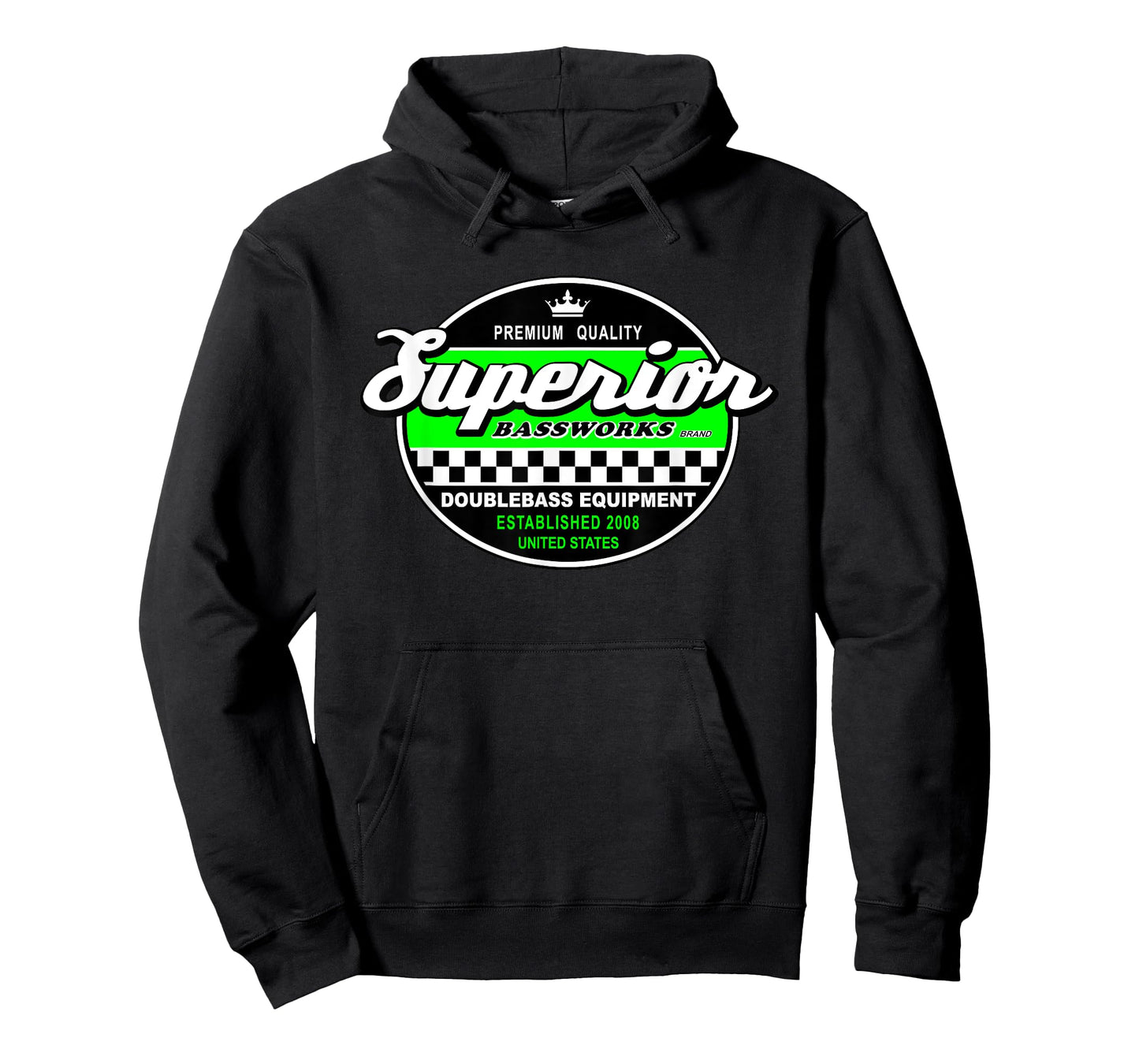 Superior Bassworks Green Logo - Upright Double Bass T-Shirt