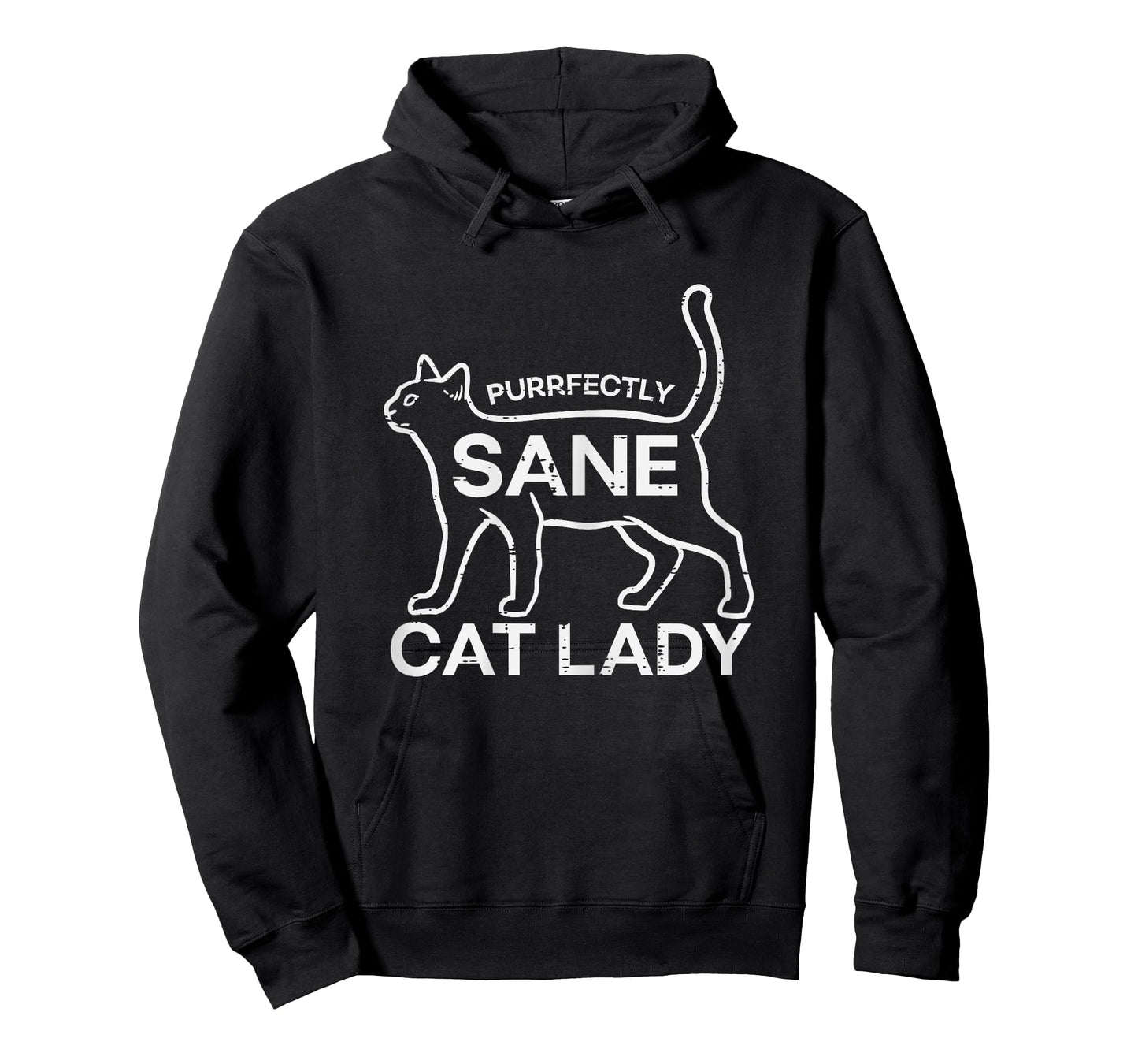 Purrfectly Sane Cat Lady Funny Kitten Fur Mama Women Girls T-Shirt