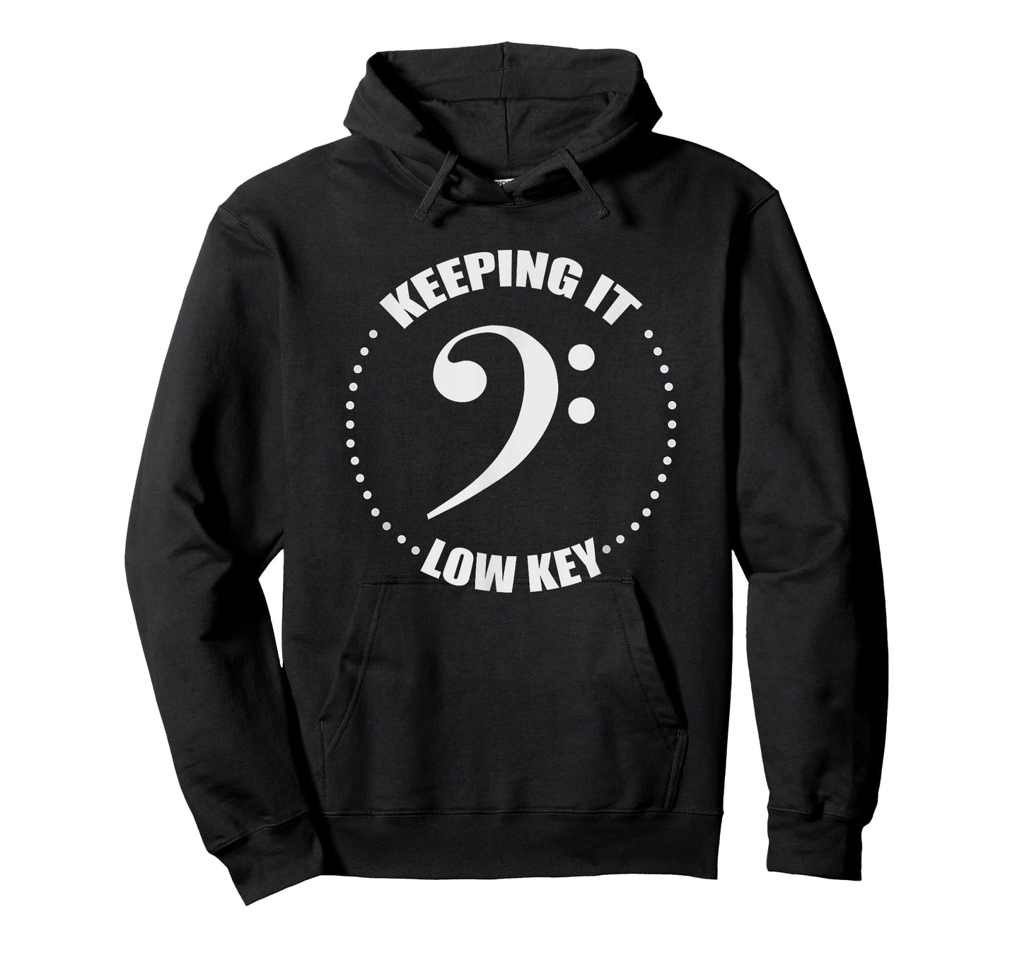Bass Clef Music Keeping It Low Key Musician Humor T-Shirt