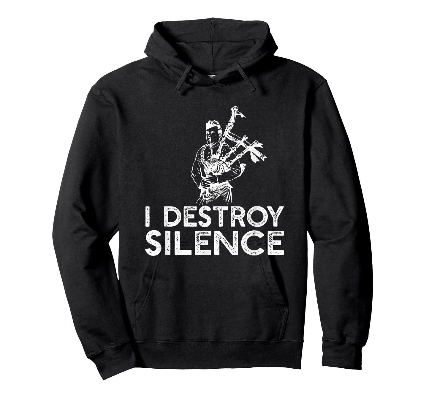 I Destroy Silence - Funny Bagpiper Musician T-shirt T-Shirt