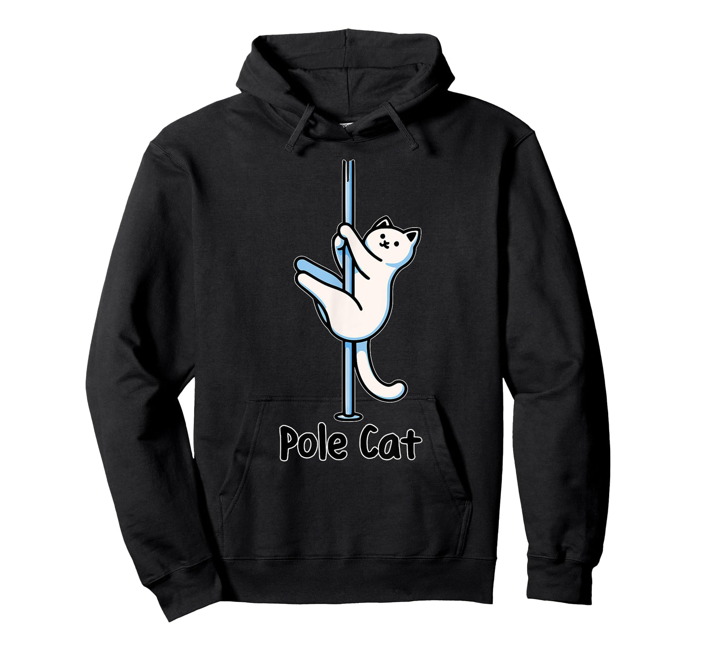 Funny Cat Lover Pole Dancing Polecat Wordplay Humor Cute Men Women T-Shirt