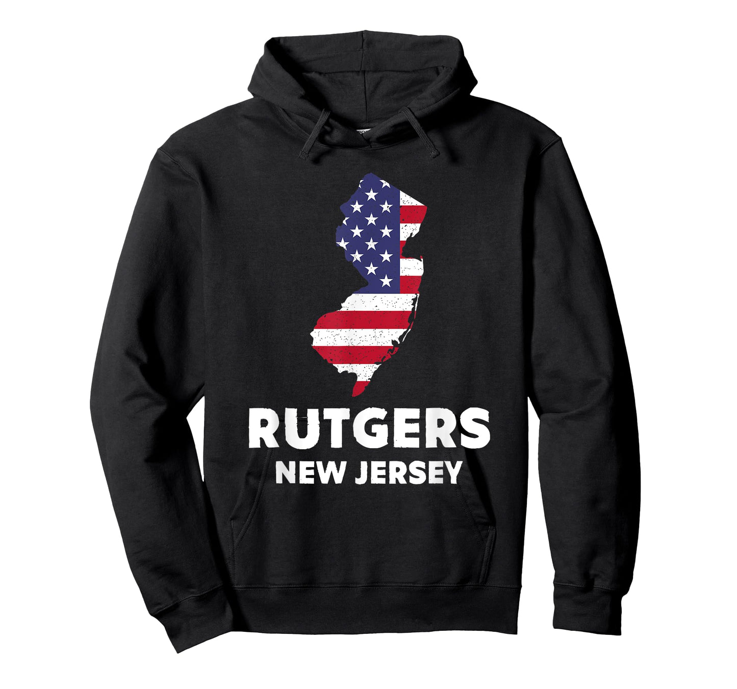 Distressed Patriotic USA Flag Rutgers, New Jersey T-Shirt for Women Men