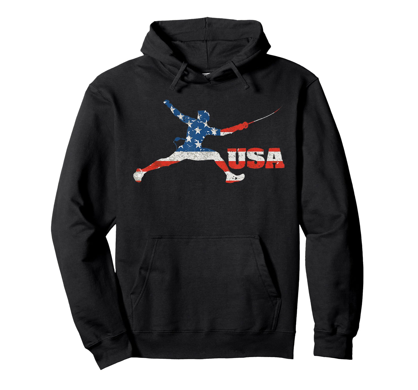 Fencing USA team American flag US Fencers epee men women T-Shirt