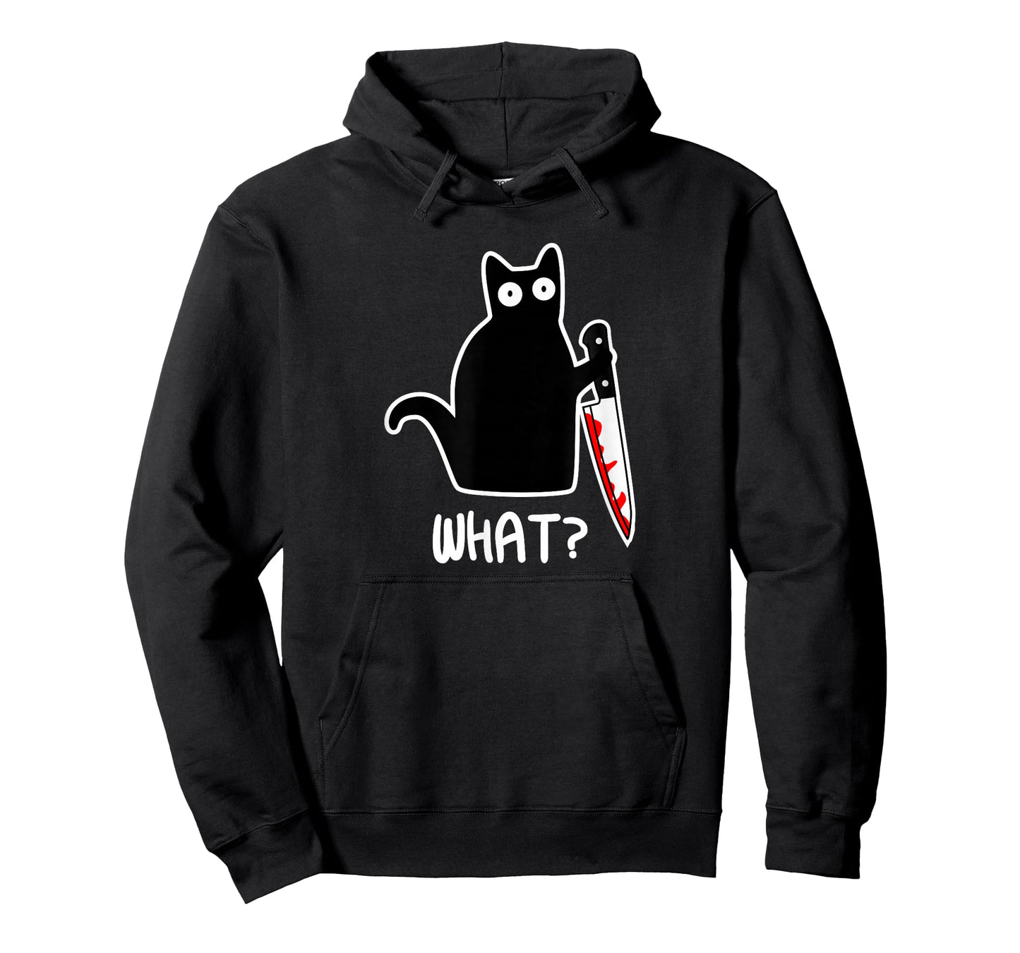 Joyouse Urban Style Murder Cat Gift T-Shirt - Unisex Adults - Black - Short Sleeve - Classic Fit - Cotton & Polyester - Machine Wash