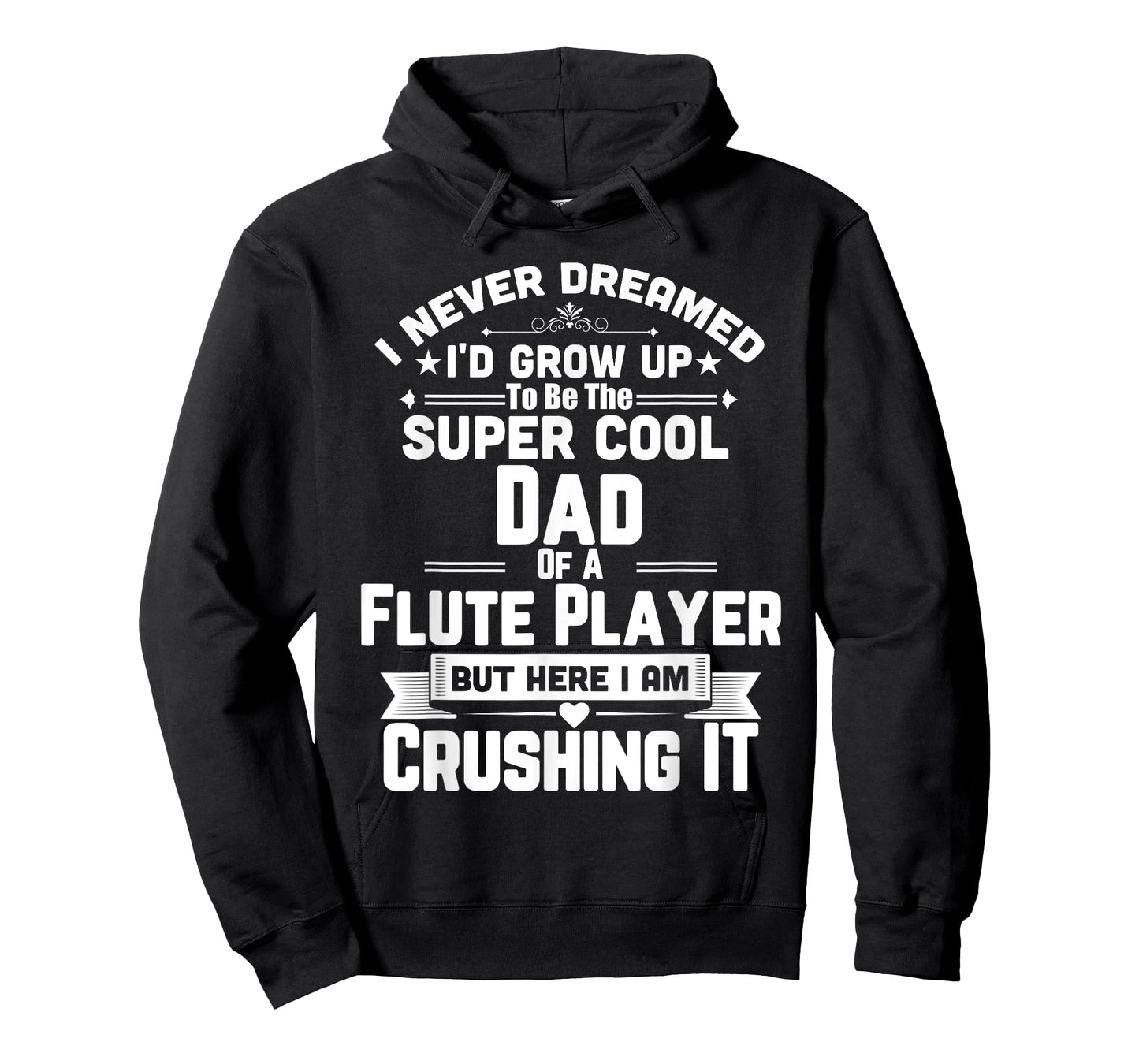 Super Cool Dad Of A Flute Player T-Shirt Marching Band T-Shirt