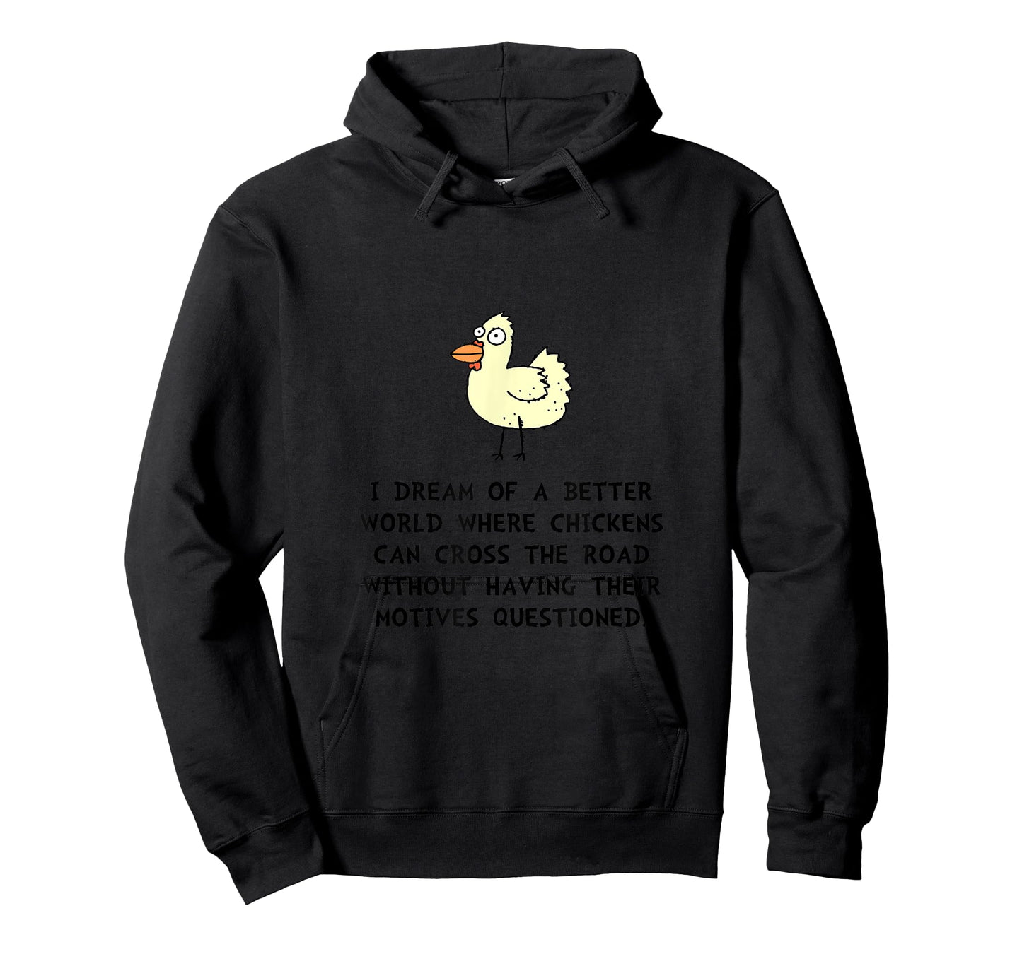 Chicken Cross Road Motives Funny T-Shirt T-Shirt