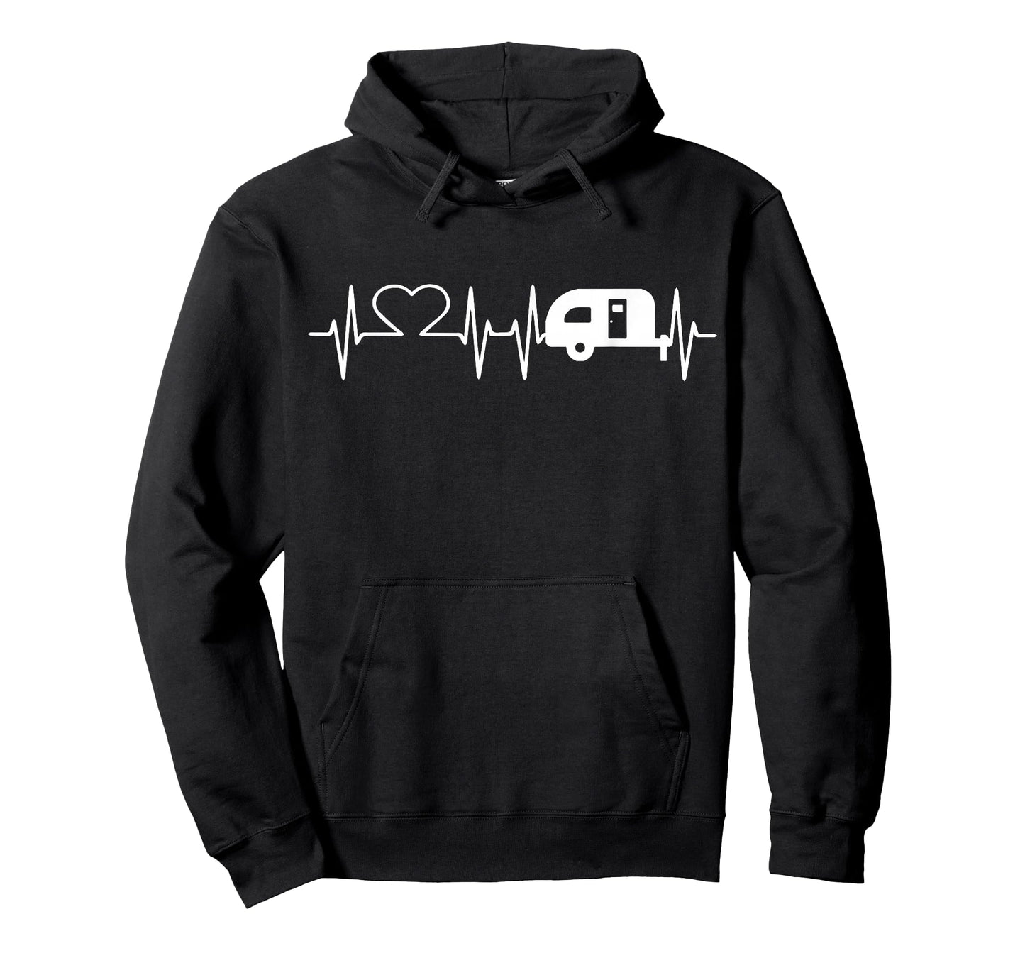 Cute Heartbeat Camper Tshirt Camping Campfire Lovers Gift T-Shirt