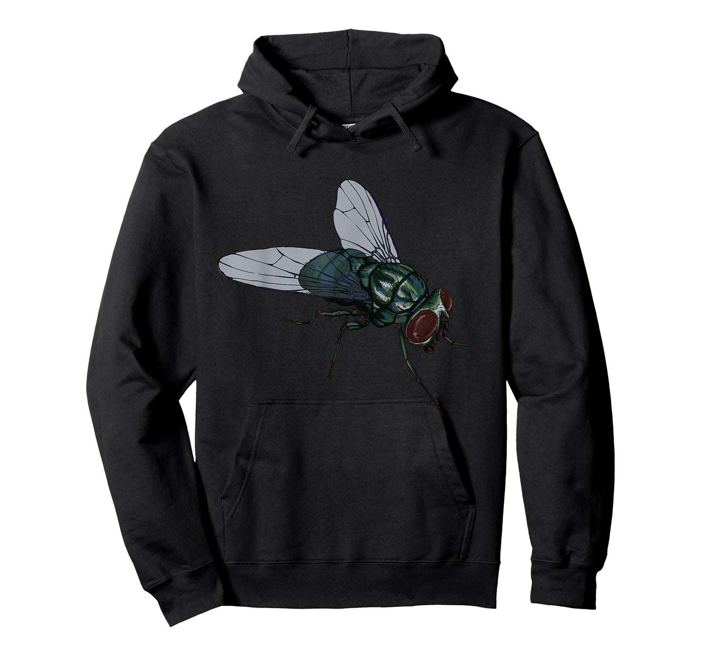 CRUDO Fly Common House Fly Insect Unisex-Adults & Kids Black Cotton 60%, Polyester 40% Short Sleeve T-Shirt