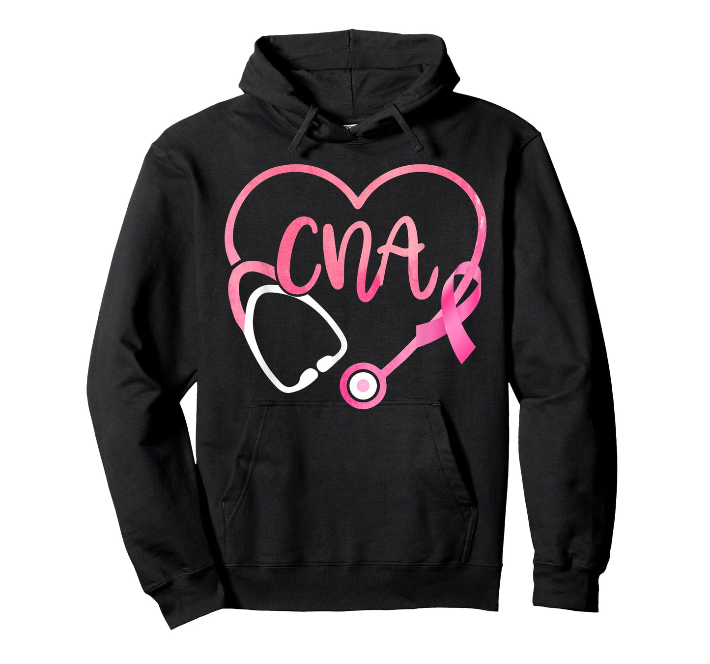 CNA Heart Stethoscope Pink Ribbon Breast Cancer Awareness T-Shirt