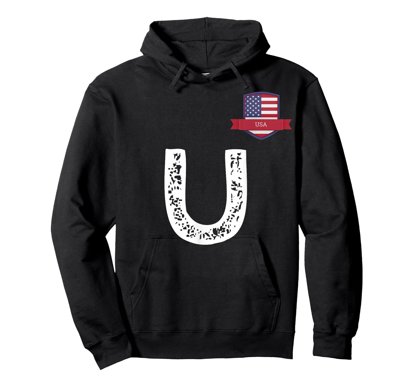 USA Human-Flag Letter U American USA T-Shirt