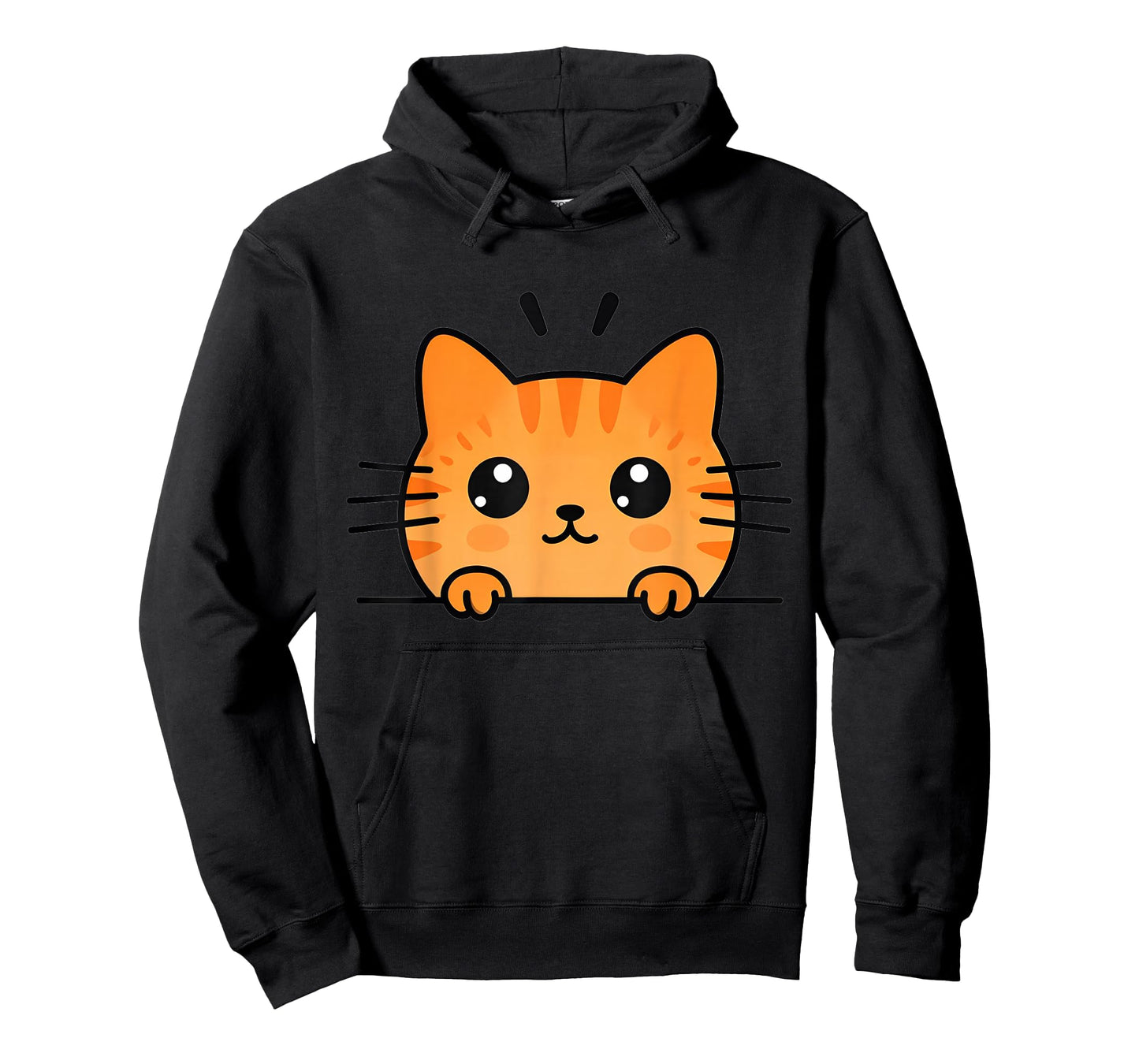 Cute Orange Kitty Cat Peeking Over at You Ginger Cat Lover T-Shirt