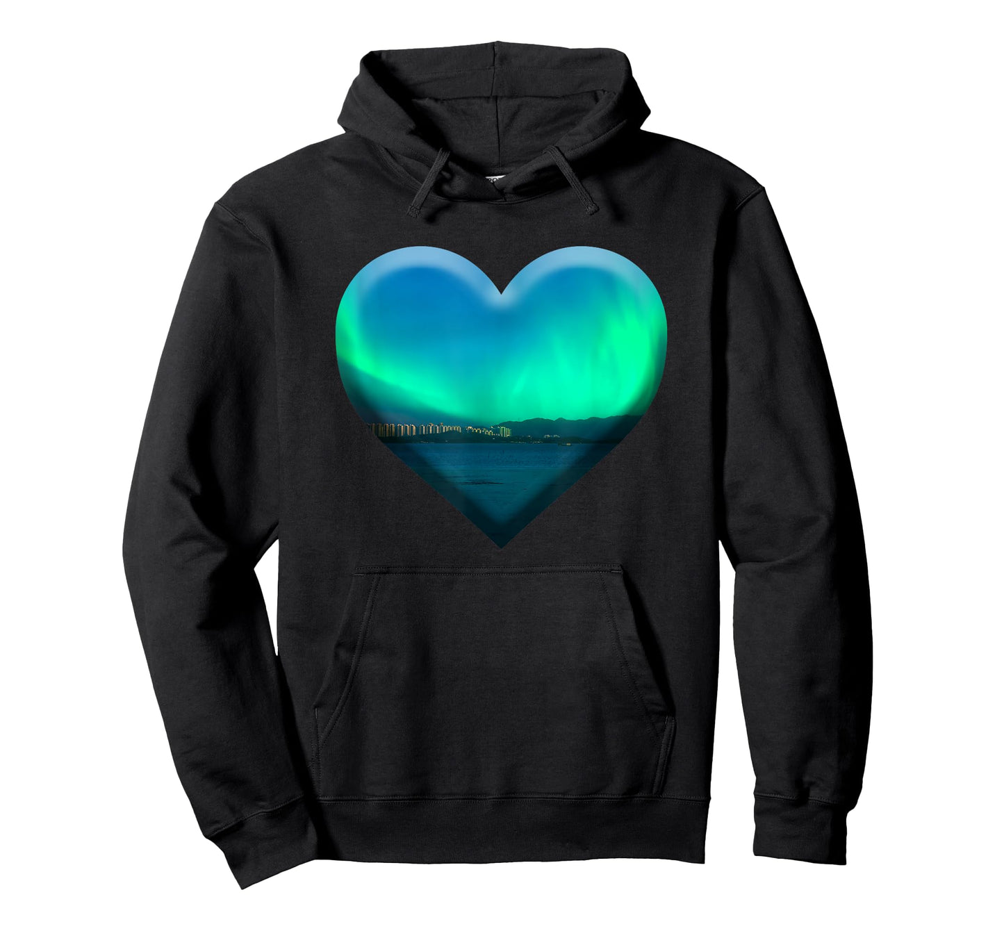 Northern Light Aurora Borealis Heart Shape Love Nature Sky T-Shirt