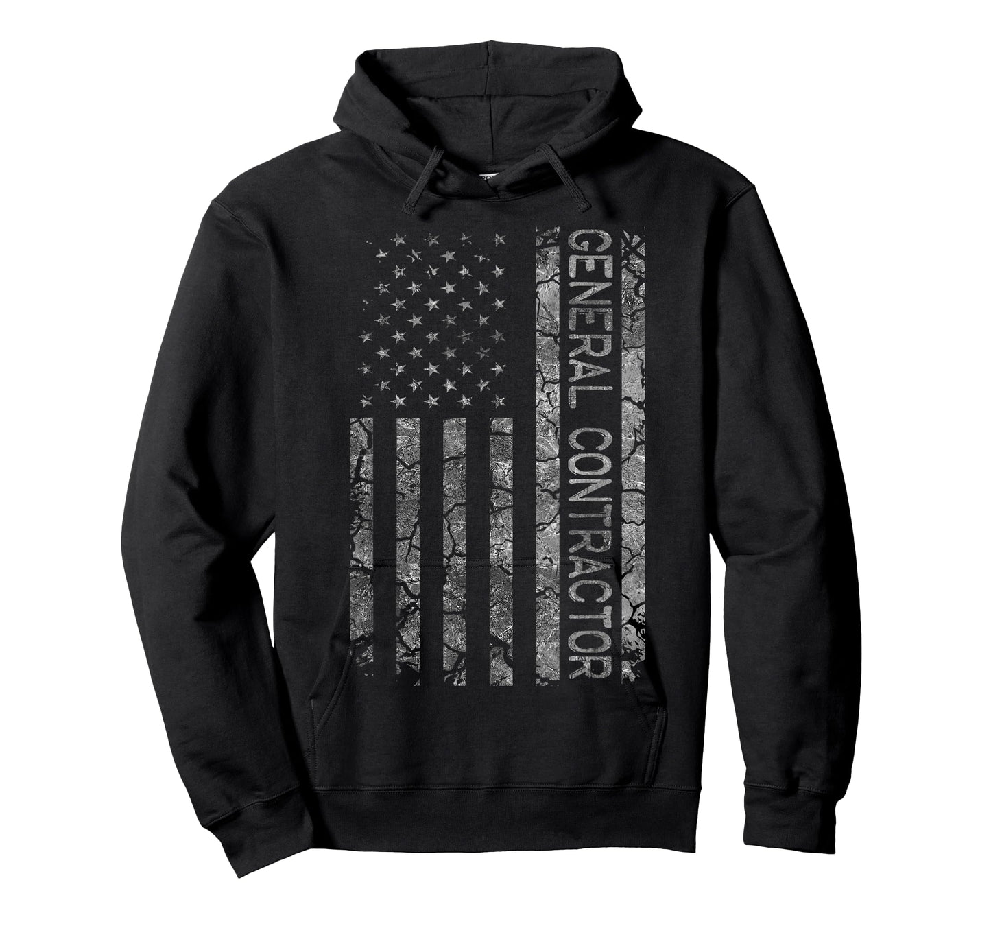 American Flag Job Title Worker Funny General Contractor Women Men T-Shirt