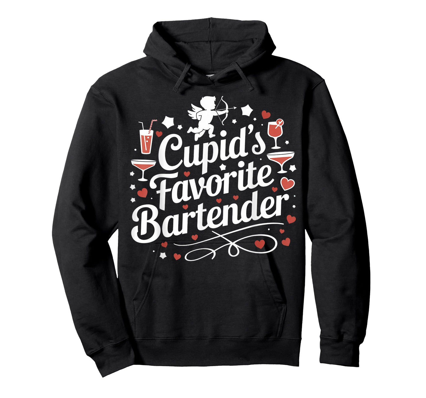 Cupid’s Favorite Bartender Funny Valentine Drink Design T-Shirt