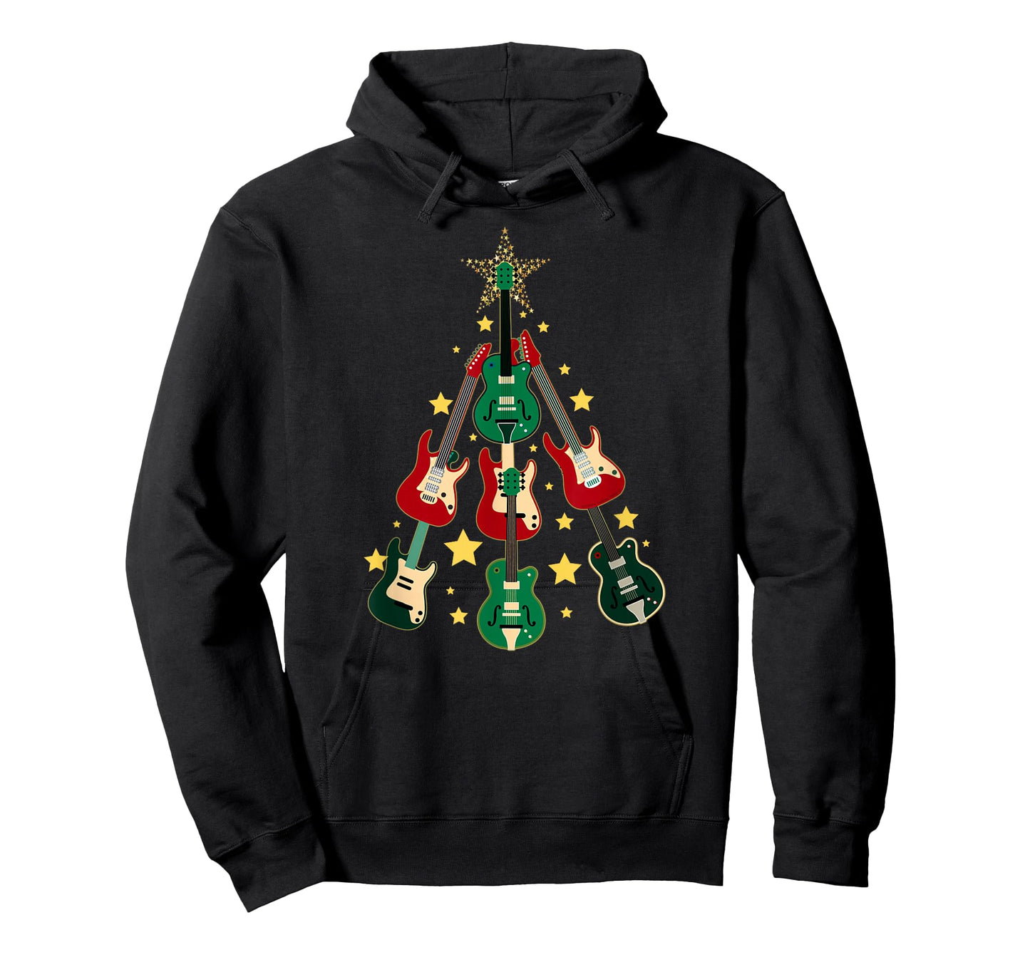 Cool Guitar Christmas Tree Guitar Lovers Christmas Tree T-Shirt